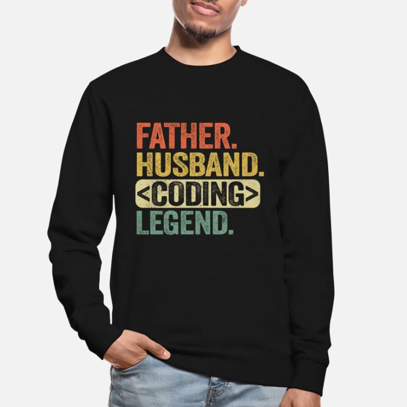 Père mari coding légende programmeur admin Sweat-shirt Unisexe