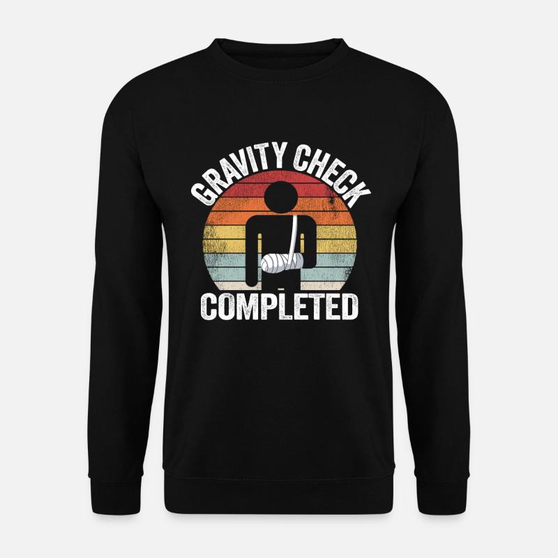 Gute Besserung Gebrochener Arm Geschenk Genesung - Unisex Pullover - Schwarz
