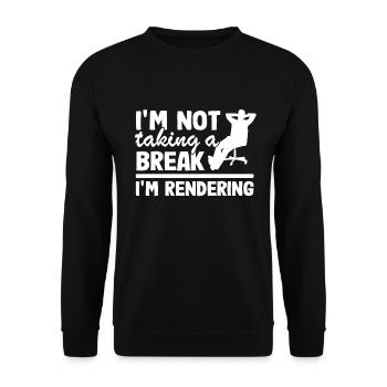 I'm Rendering Filmmaker Video Editor Editing Gift - Unisex Sweatshirt - black - Front - Alina (178cm) & Michal (187cm)