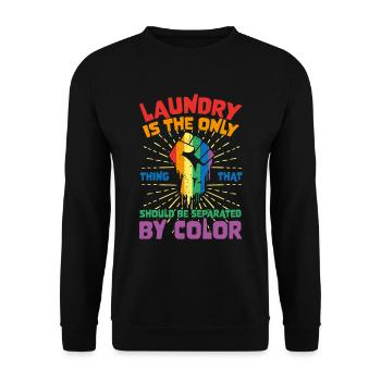 Laundry Is The Only Thing That Should Be Separated - Sweat-shirt Unisexe - noir - Devant - Alina (178cm) & Michal (187cm)