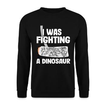 Gebrochener Arm Gute Besserung Geschenk Genesung - Unisex Pullover - Schwarz - Vorne - Alina (178cm) & Michal (187cm)