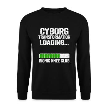 Récupération de cadeau d'opération de chirurgie du genou drôle - Sweat-shirt Unisexe - noir - Devant - Alina (178cm) & Michal (187cm)