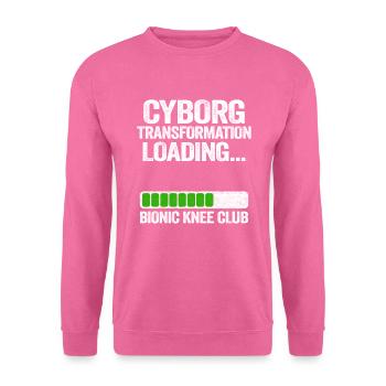 Knie OP Operation Geschenk Genesung Lustig - Unisex Pullover - Pink - Vorne
