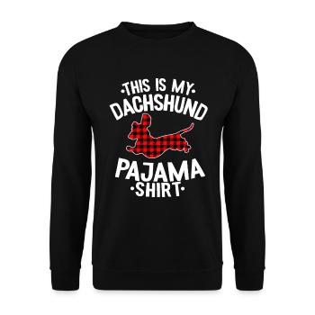 Chemise de pyjama Teckel Teckel Teckel Lover - Sweat-shirt Unisexe - noir - Devant - Alina (178cm) & Michal (187cm)