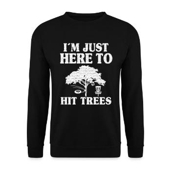 Disc Golf Sayings Cadeau de joueur de Frisbee drôle - Sweat-shirt Unisexe - noir - Devant - Alina (178cm) & Michal (187cm)