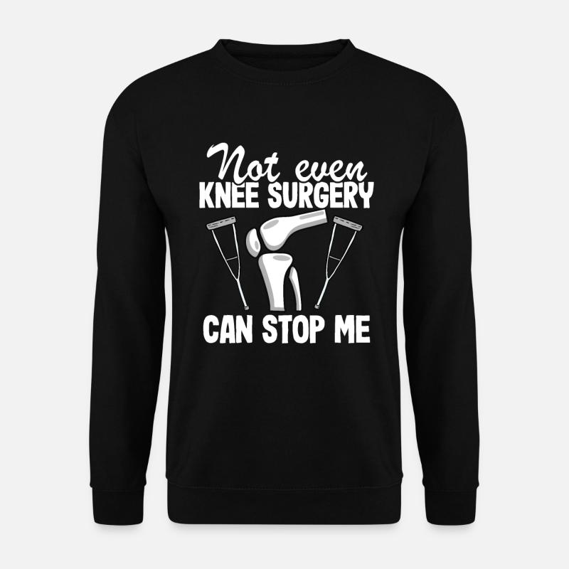 Knie Operation Meniskus OP Geschenk Genesung - Unisex Pullover - Schwarz
