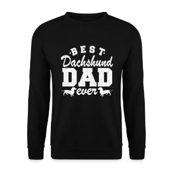 Best Dachshund Dad Ever Funny Dachshund - Unisex Sweatshirt - black - Front - Alina (178cm) & Michal (187cm)