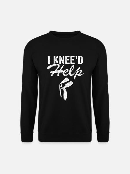 Knie Operation Künstliches Knie Geschenk Genesung - Unisex Pullover - Schwarz