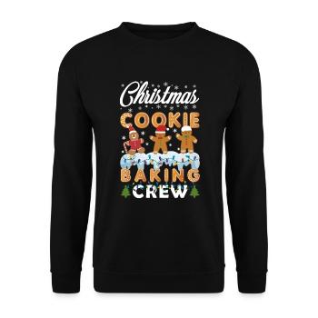 Christmas Lights Christmas Cookie Baking Crew - Unisex Pullover - Schwarz - Vorne - Alina (178cm) & Michal (187cm)