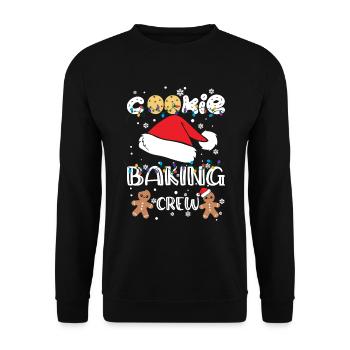 Christmas Lights Christmas Cookie Baking Crew - Unisex Pullover - Schwarz - Vorne - Alina (178cm) & Michal (187cm)