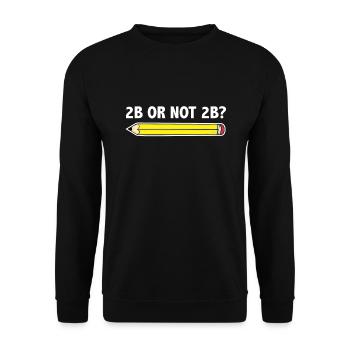 Professeur pour l’école d’art 2B OU PAS 2B Être ou Ne pas être - Sweat-shirt Unisexe - noir - Devant - Alina (178cm) & Michal (187cm)