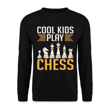 Les enfants cool jouent aux échecs - Sweat-shirt Unisexe - noir - Devant - Alina (178cm) & Michal (187cm)