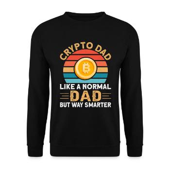 Cryptocurrency Btc Crypto Dad - Unisex Sweatshirt - black - Front - Alina (178cm) & Michal (187cm)