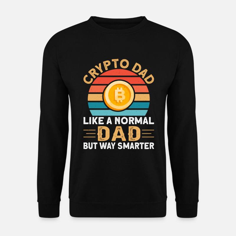 Kryptowährung Btc Krypto Dad - Unisex Pullover - Schwarz