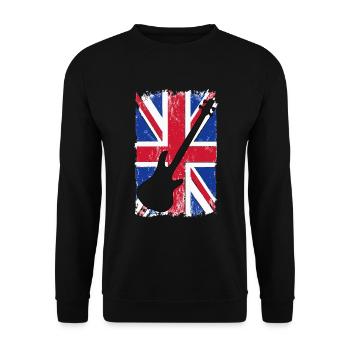 Platinum Jubilee Union Jack Best Bass Player - Unisex Pullover - Schwarz - Vorne - Alina (178cm) & Michal (187cm)