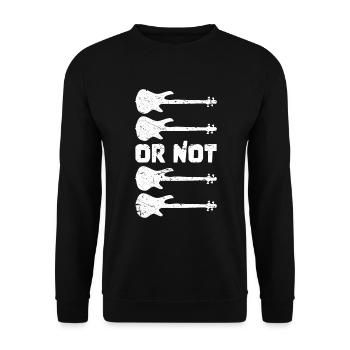 TO BE OR NOT TO BE for best bassist bass player - Unisex Pullover - Schwarz - Vorne - Alina (178cm) & Michal (187cm)