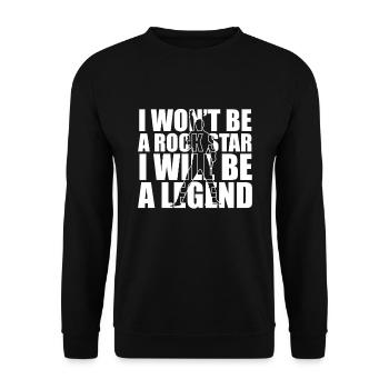 i won't be a star i will be a legend - Unisex Pullover - Schwarz - Vorne - Alina (178cm) & Michal (187cm)
