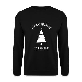 Nordmanntanne Fichte Weihnachtsbaumverkauf - Unisex Pullover - Schwarz - Vorne - Alina (178cm) & Michal (187cm)