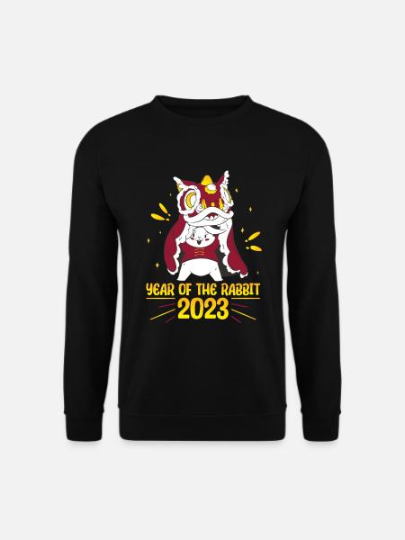 Zodiac Happy Chinese New Year of the Rabbit 2023 - Unisex Pullover - Schwarz