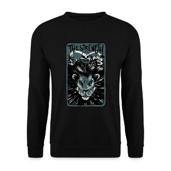 The Strength Skeleton Skull Tarot Card - Unisex Pullover - Schwarz - Vorne - Alina (178cm) & Michal (187cm)