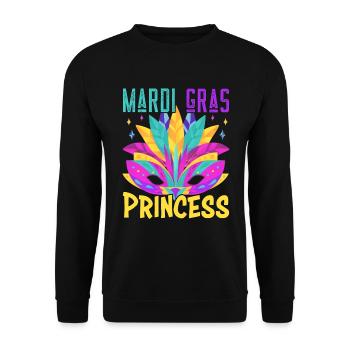 Carnival Family Matching Mardi Gras Princess - Unisex Pullover - Schwarz - Vorne - Alina (178cm) & Michal (187cm)