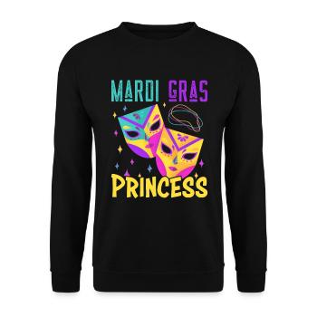 Carnival Family Matching Mardi Gras Princess - Unisex Pullover - Schwarz - Vorne - Alina (178cm) & Michal (187cm)