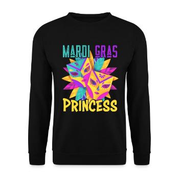 Carnival Family Matching Mardi Gras Princess - Unisex Pullover - Schwarz - Vorne - Alina (178cm) & Michal (187cm)