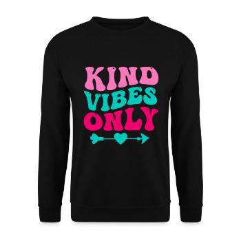 Child Vibes Only - Unisex Sweatshirt - black - Front - Alina (178cm) & Michal (187cm)