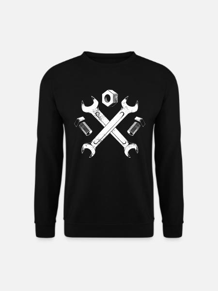 Mechanic Tool Badge - Unisex Sweatshirt - black
