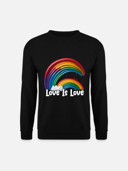 Prideful Skies LGBTQ gay pride Rainbow Love - Unisex Pullover - Schwarz