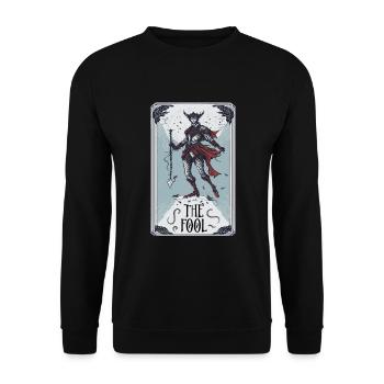The Fool Tarot Card - Unisex Pullover - Schwarz - Vorne - Alina (178cm) & Michal (187cm)