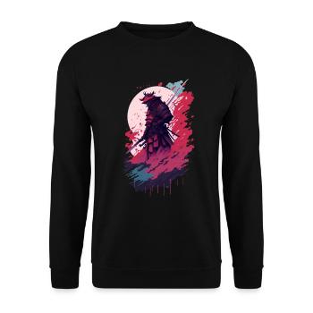 Shadow Samurai: Colorful Chaos Unleashed - Unisex Pullover - Schwarz - Vorne - Alina (178cm) & Michal (187cm)