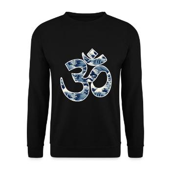 Cosmic Resonance: The Sacred Om - Unisex Sweatshirt - black - Front - Alina (178cm) & Michal (187cm)