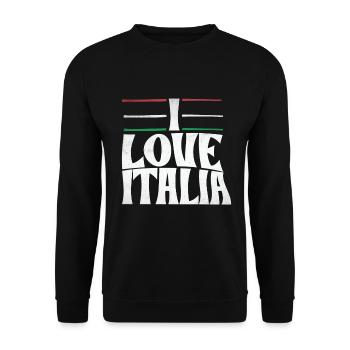 Italia, Italien, Italy - Unisex Pullover - Schwarz - Vorne - Alina (178cm) & Michal (187cm)