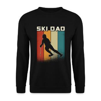 Retro Ski Dad Ski Papa - Unisex Sweatshirt - black - Front - Alina (178cm) & Michal (187cm)