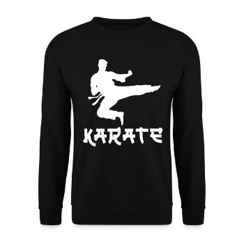 Karate - Unisex Sweatshirt - black - Front - Alina (178cm) & Michal (187cm)