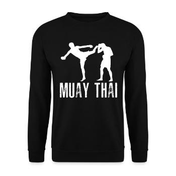 Muay Thaï - Sweat-shirt Unisexe - noir - Devant - Alina (178cm) & Michal (187cm)