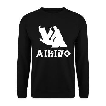 Aikido - Unisex Pullover - Schwarz - Vorne - Alina (178cm) & Michal (187cm)