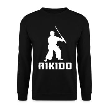 Aikido - Unisex Pullover - Schwarz - Vorne - Alina (178cm) & Michal (187cm)