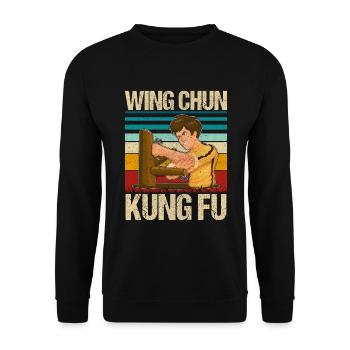 Wing Chun Kung Fu - Sweat-shirt Unisexe - noir - Devant - Alina (178cm) & Michal (187cm)