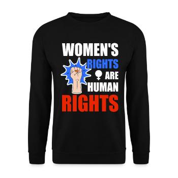 Women's rights are human rights - Unisex Sweatshirt - black - Front - Alina (178cm) & Michal (187cm)