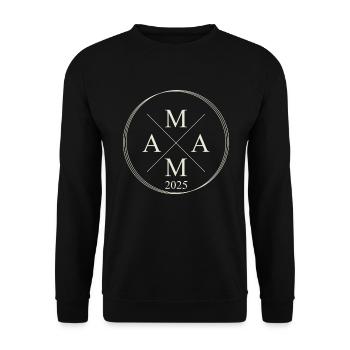 Mama Est 2025 Maman 2025 Niveau à Mama 2025 - Sweat-shirt Unisexe - noir - Devant - Alina (178cm) & Michal (187cm)