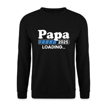 Papa 2025 Loading Parents 2025 Papa Est. 2025 - Unisex Sweatshirt - black - Front - Alina (178cm) & Michal (187cm)