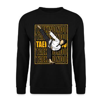 Taekwondo - Unisex Sweatshirt - black - Front - Alina (178cm) & Michal (187cm)