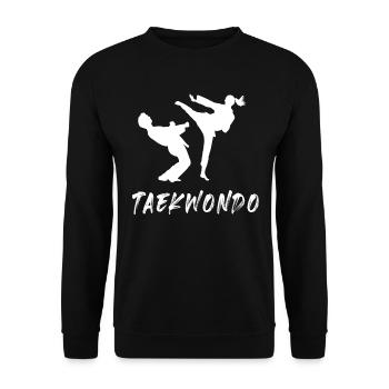 Taekwondo - Unisex Sweatshirt - black - Front - Alina (178cm) & Michal (187cm)