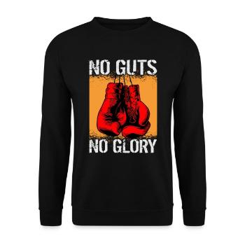 No Guts No Glory Boxing - Unisex Sweatshirt - black - Front - Alina (178cm) & Michal (187cm)