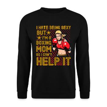 Citation amusante de maman boxe - Sweat-shirt Unisexe - noir - Devant - Alina (178cm) & Michal (187cm)