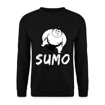 Sumo - Unisex Sweatshirt - black - Front - Alina (178cm) & Michal (187cm)