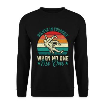 Croyez en vous quand personne d’autre ne le fait - Sweat-shirt Unisexe - noir - Devant - Alina (178cm) & Michal (187cm)
