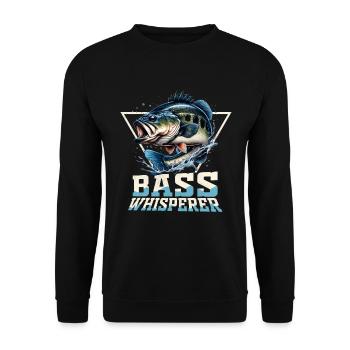 Achigan Whusperer - Sweat-shirt Unisexe - noir - Devant - Alina (178cm) & Michal (187cm)
